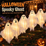 5 Pcs Halloween Decorations Outdoor - Solar Ghost Light for Yard Decor