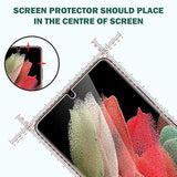 3 Pack Screen Protector Compatible For Samsung Galaxy S21 Ultra 6.8-Inch, Hd Clear Flexible Film, Positioning Tool, Support Fingerprint, Bubble Free, Model No. Zu