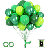 100pcs Green Balloons 12" Dark Emerald Lime Chrome Jungle Safari Party Decor