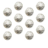 30Pcs Round Metal Hollow Out Button Coat Buttons Flat Buttons Jacket B