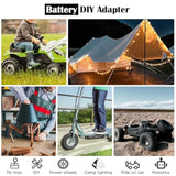 2 Packs Power Wheel Adapter For Milwaukee M12 Battery Adapter 12V Power Wheel Battery Conversion Kit With Switch, Fuse & Wire Terminals, 12Awg Wire, Power Connector For Diy Rc Car Toys And Robotics