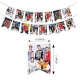 Stray Kids Merch 5 Star Party Decorations Include Happy Birthday Banners, Cake Toppers, Cupcake Toppers, Balloons