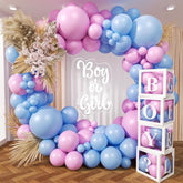 134Pcs Pink and Blue Balloon Garland Arch Kit (No Box)