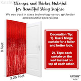 Xtra Large Red Streamers 3.2x8ft 2 Pack for Party Christmas Valentine New Year