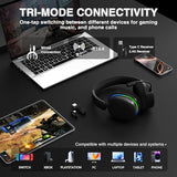 G7 Pro Wireless Gaming Headset with 7.1 Surround Sound, 40mm Driver, BT5.3 Gaming Headphones with Mic, RGB, 10ms Latency, 65H Battery, PC Gaming