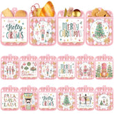 12 Pcs Christmas Pot Holders With Pocket Pink Nutcrackers Pot Holders For Kitchen Xmas Tree Hot Pads And Oven Mitts Pot Holders Winter Oven Glove For Cooking Baking Home Christmas Decorations