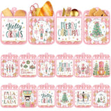 12 Pcs Christmas Pot Holders With Pocket Pink Nutcrackers Pot Holders For Kitchen Xmas Tree Hot Pads And Oven Mitts Pot Holders Winter Oven Glove For Cooking Baking Home Christmas Decorations