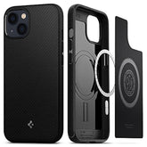 Spigen Mag Armor (MagFit) Compatible with MagSafe Designed for iPhone 13 Case (2021) - Matte Black