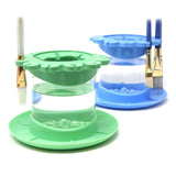 Ultimate Rinse Cup Paint Brush Cleaner (Green, Mug) – Non-Spill Paint Water Cup & Brush Cleaner With Brush Holder, Squeegee Lips & Drip Tray For Acrylic, Watercolor & Art Supplies