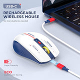 Bluetooth Wireless Mouse - (Bt1/Bt2+Usb) Tri-Mode High Performance, Rechargeab