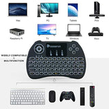 2.4G Mini Wireless Keyboard With Touchpad?Qwerty Keyboard, Backlit Portable Keyboard Wireless With Remote Control For Laptop,Pc,Tablets,Pad,Google Android Tv,Xbox,Ps3/4 .Black