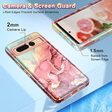 Google Pixel 7 Pro Marble Pattern 3 in 1 Heavy Duty Shockproof Case