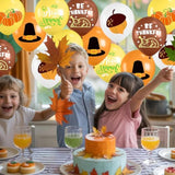 Thanksgiving Balloons 12 Inch Brown Yellow Orange White Pumpkin Autumn Party Decor