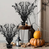 3pcs Black Metallic Foil Spray Centerpieces for Birthday & New Year 2026 Party