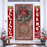 Christmas Door Decorations Believe Jesus Is The Reason For The Season Banner Jesus Nativity Religious Porch Signs For Christmas Party Decorations Indoor Outside