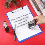 4 Pcs Santa Claus Signature Stamp North Pole Reindeer Self Inking Rubber Stamp With Ink, Christmas Gift Tag For Kids Adults Office School Home Party(Red)