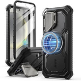 Samsung Galaxy S25 Plus Case with Camera Cover, MagSafe, Screen Protector, Black