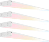 4 Pack 4FT LED Wraparound Light Fixture 75W 8250LM Selectable White Light