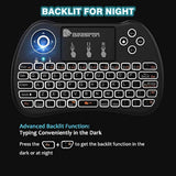 2.4G Mini Wireless Keyboard With Touchpad?Qwerty Keyboard, Backlit Portable Keyboard Wireless With Remote Control For Laptop,Pc,Tablets,Pad,Google Android Tv,Xbox,Ps3/4 .Black