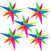 60Pcs 26-Inch Colorful Star Mylar Balloons, 12-Point for Birthday, Wedding & Parties