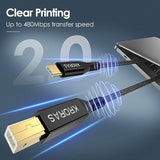 Usb B To C Printer Cable 10 Feet, Usb C Printer Cord For Ipad Pro,Ipad Air,Macbook Pro,Macbook Air M1,Mac Pro,Nylon Usb C Midi Cable For Casio Digital Piano Midi Controller