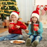 50Pcs Merry Christmas Plastic Cups 16Oz Red Gold Snowflake Deer Design Disposable Cups Decorative Xmas Party Cups For Hot Cold Drinks Coffee Juice Beer Candy Snacks