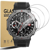 4 Pack Anti-Scratch Film For Amazfit Trex 3 Screen Protector, Full Protective 9H Hardness Tempered Glass Fit For Amazfit Trex 3 Case Smartwatch