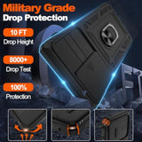 For Samsung Galaxy Note 20 Ultra Case With Screen Protector*2, Note 20 Ultra Phone Case Build In 360° Rotating Ring Kickstand, Military Grade Protective Cover For Note 20 Ultra Phone Black