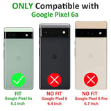 Google Pixel 6a Case with Tempered Glass Screen Protector