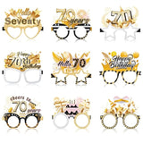 70Th Birthday Glasses - 18 Pack Paper Glasses For Men & Women, 70Th Birthday Party Favors & Props