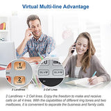 At&T Tl86103 2-Line Corded/Cordless For Small Business With Answering Machine, 2-Mailboxes, Connect-To-Cell, Caller Id Announcer, Intercom, Long Range & Expandable To 12 Handsets, Silver/Black