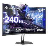 24 Inch Gaming Monitor 200Hz Fhd 1080P Fast Ips Computer Monitor, 110% Srgb 1Ms Hdr Support Adaptive Sync, Eye Care Vesa Mount Hdmi 2.0 | Display Port 1.4 White Monitor, Amzg24X1W