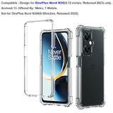 Case For One Plus Nord N30, Oneplus Nord N30 Phone Case With Screen Protector Tempered Glass, 2 Layer Structure Protection, Shockproof Corner Tpu Bumper, Slim Silicone Cover For One+ N30-Clear