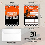 Dirt Bike Birthday Fill-In Invitations Cards With Envelopes (20 Count)?Motocross Birthday Party Supplies Decorations, Birthday Invites For Boys/Girls - A32