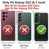 Samsung Galaxy S22 Case Red Hybrid Shockproof with Lens Cover & Kickstand
