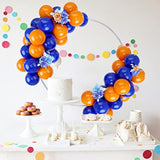 50PCS Blue and Orange Balloons, Latex Balloons for Birthday, Baby Shower & Engagement