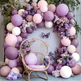 81pcs Purple & Pink Balloon Arch Kit for Baby Shower, Wedding and Boho Party Decor