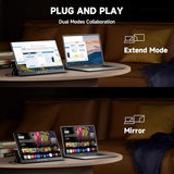 15.6 Inch Portable Monitor 1080P Fhd Usb-C Hdmi External Display For Laptop Phone Mac Ps5 Switch Xbox, Ultra-Slim 100% Srgb Portable Second Screen With Dual Speakers & Smart Cover, Ips, Black