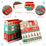 12Pcs Large Christmas Gift Bags With Tissues, Reusable Treat Bags With Handles, Tote Goodie Bags And Holiday Gift Bags Bulk For Xmas Gifts Decorations