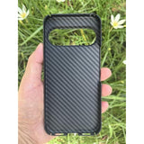 Ultra Slim Case For Google Pixel 10/10 Pro, Made Of Real Aramid Fiber, Soft Touch, Tough Durable Carbon Bumper (For Pixel10/10Pro) Black