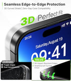 4+2 Pack for iPhone 14 Pro Privacy Screen Protector with Camera Lens Protector 6.1 inch,9H+Tempered Glass[12FT Military Grade Shatterproof &100%