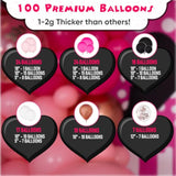 All-In-1 Pink Black And White Balloons Garland & Arch Kit β Small And Large Balloon β Hot Pink And Black Party Decorations For Birthday, Boss Baby, Mean Girls, Barbie, Minnie