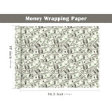 Money Wrapping Paper Roll - Mini Roll - 17 Inch X 16.5 Feet - Dollar Bills Funny Wrapping Paper Perfect For Men Women Adult, Birthday