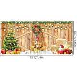 Christmas Garage Door Banner, 13 X 6Ft Merry Christmas Garage Cover Large Xmas Party Background Decoration For Photography, Holiday Photo Booth Props Outdoor Hanging Decor For Winter Supplies