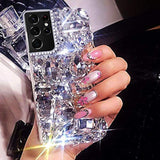 Compatible With Samsung Galaxy S23 Ultra Glitter Case 3D Glitter Sparkle Bling Case Crystal Rhinestone Diamond Bumper Clear Gems Cute Protective Girly Case For Galaxy S23 Ultra