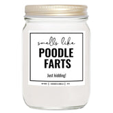 You Nique Designs Smells Like Poodle Farts Candle 8Oz - Funny Gifts For Poodle Lovers - Dog Farts Candle Poodle Gifts For Women, Men - Funny Poodle Dog Décor (Lavender & Vanilla)