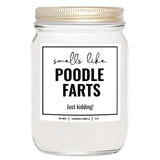 You Nique Designs Smells Like Poodle Farts Candle 8Oz - Funny Gifts For Poodle Lovers - Dog Farts Candle Poodle Gifts For Women, Men - Funny Poodle Dog Décor (Lavender & Vanilla)