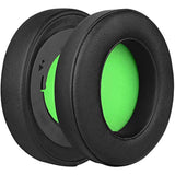 Geekria QuickFit Ear Pads Compatible with Razer Kraken Pro V2, 7.1 V2, 7.1 Chroma V2, Kraken Pro V2 Pewdiepie/Stormtrooper Edition Headphones Ear Cushions, Repair Parts (Black/Green)