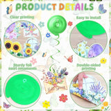 22Pcs Spring Party Decorations, Hello Spring Decor With Hello Spring Banner Garland Hanging Swirls Butterfly Flowers Hanging Decorations Spring Decorations For Office Home Office Classroom