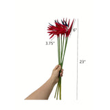 Artificial Flowers 6Pcs Bird Of Paradise 23" Permanent Flower,Strelitzia Tropical Imitation Plant Flower Bouquets For Office Home Party Decorations,Arrangement Potted Plants (Yellow)
